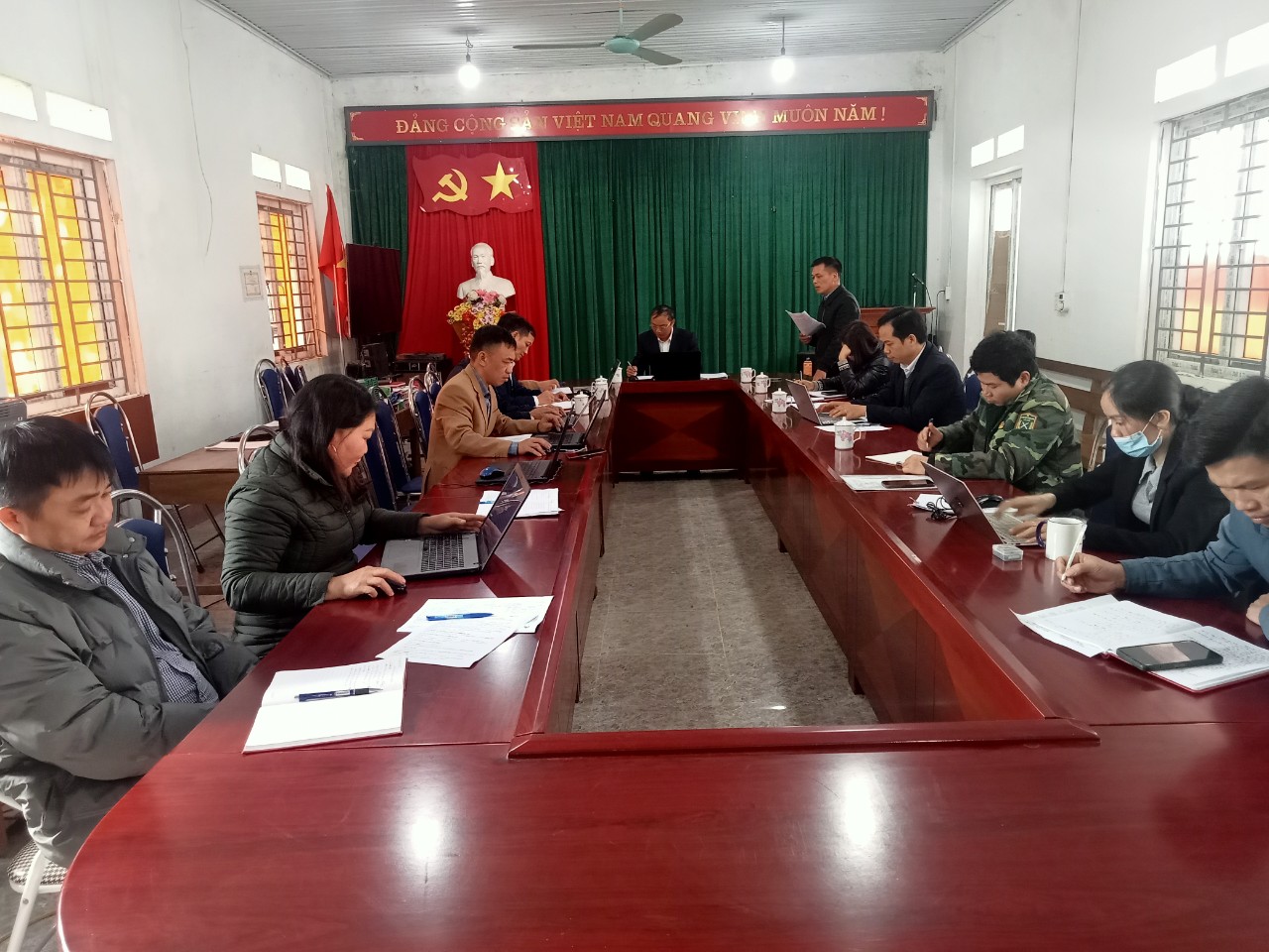 Đoàn giám sát HĐND huyện Bắc Quang giám sát tại xã Tân Lập