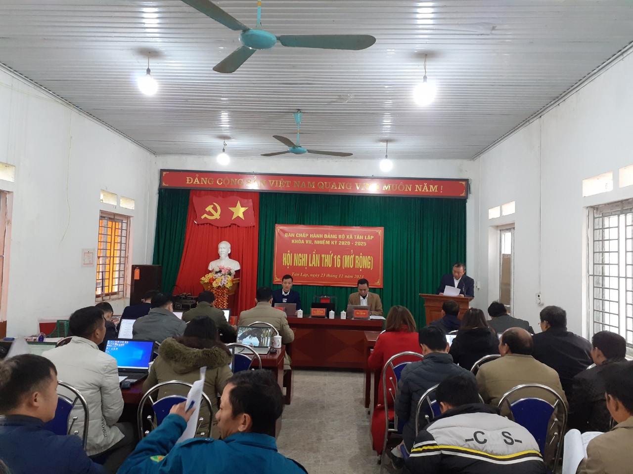 Đảng ủy xã Tân Lập tổ chức hội nghị Ban Chấp hành lần thứ 16 (mở rộng)